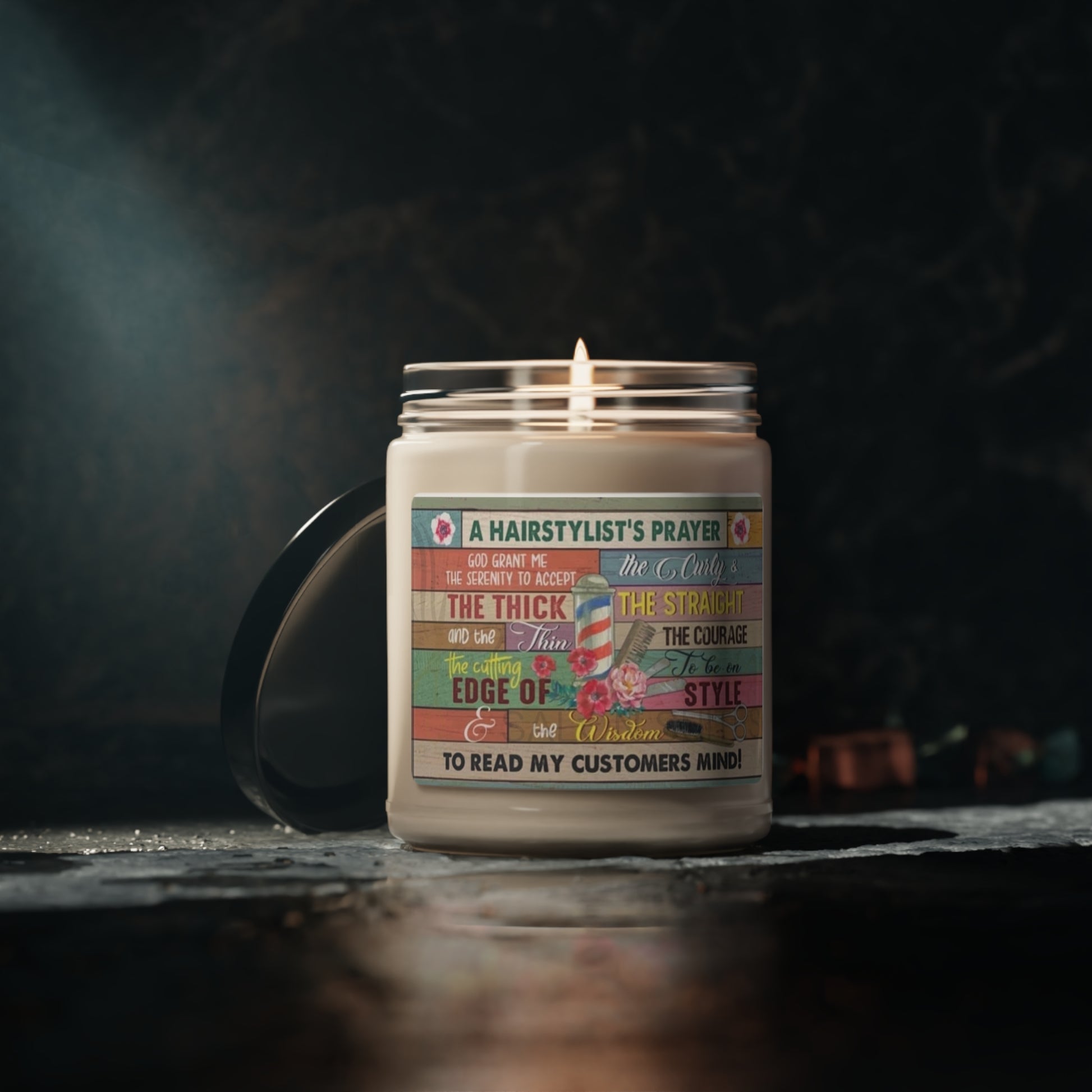 Hair Stylist Prayer Candle | Cosmetology & Stylist Appreciation Gift