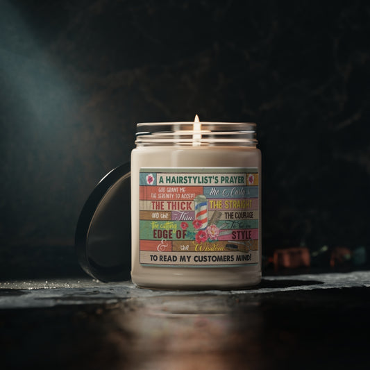Hair Stylist Prayer Candle | Cosmetology & Stylist Appreciation Gift