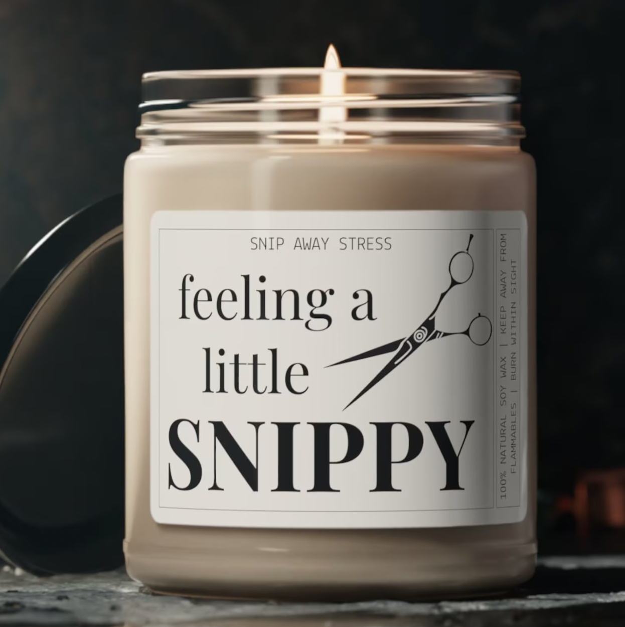 Hairstylist Candle - Feeling a Little Snippy | Fun Hairdresser Gift