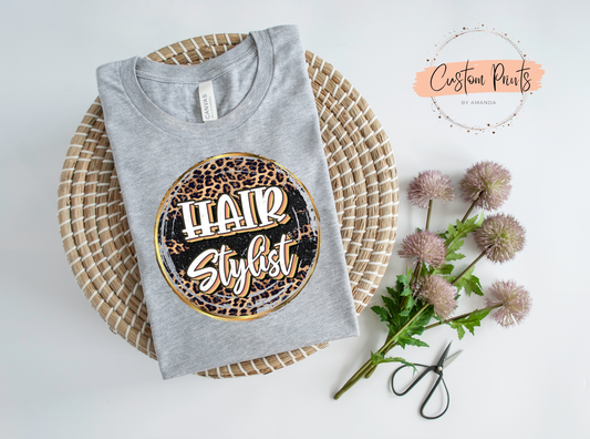 Hairstylist Shirt | Leopard Print Salon Gift | Cosmetology Shirt