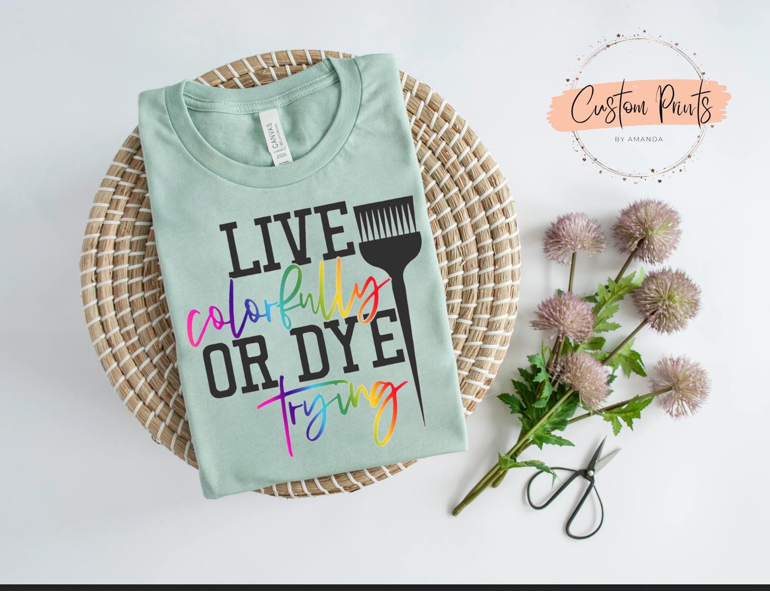 Live Colorfully Hair Stylist T-Shirt | Vibrant Salon Tee