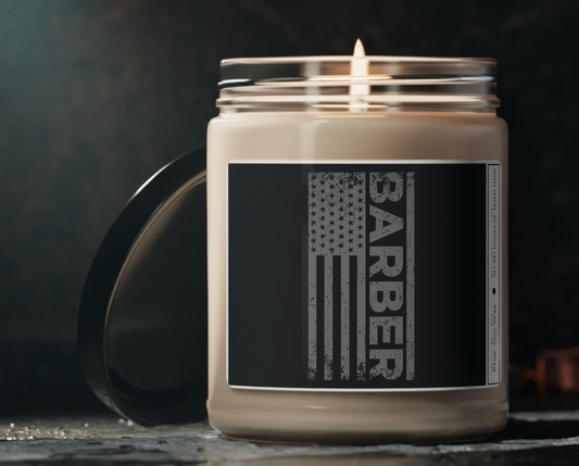 Barber Flag Candle | Gift for Barbers & Cosmetology Pros