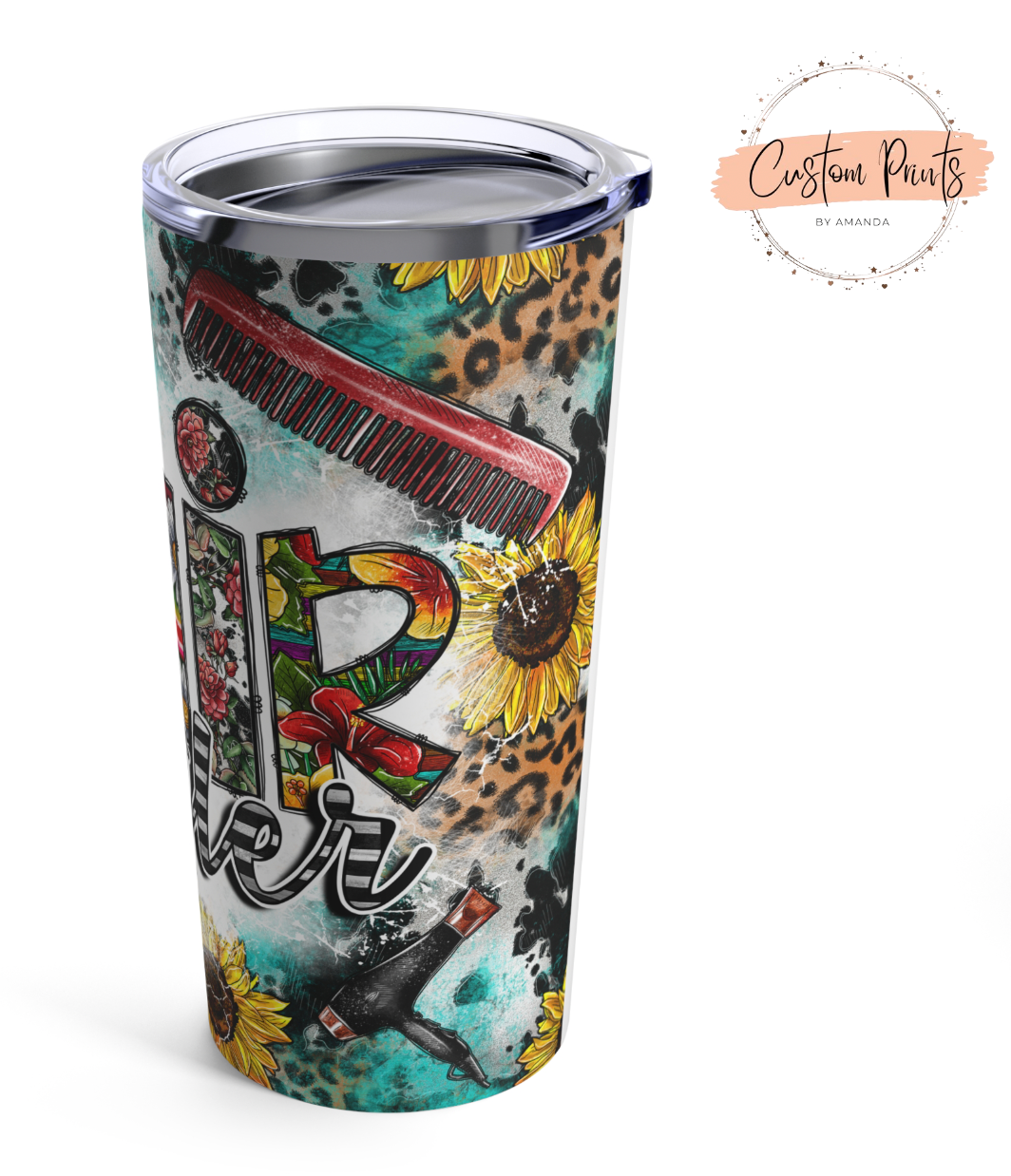 Hair Hustler Flower Tumbler - Eunices Hair LLC - Medical Wig Solutions