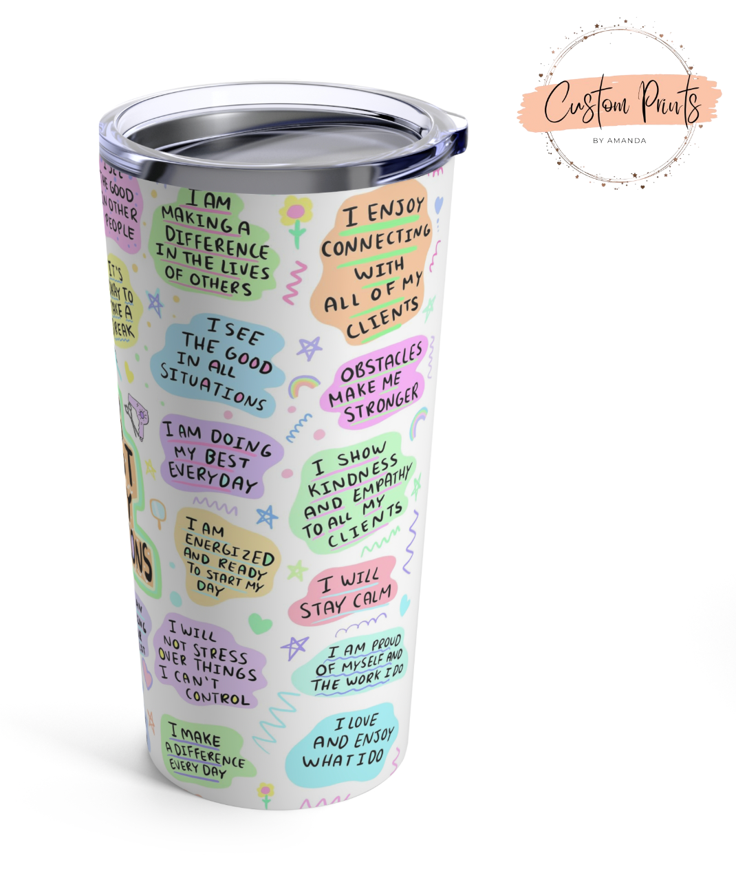 Affirmation Hair Stylist Quote Tumbler
