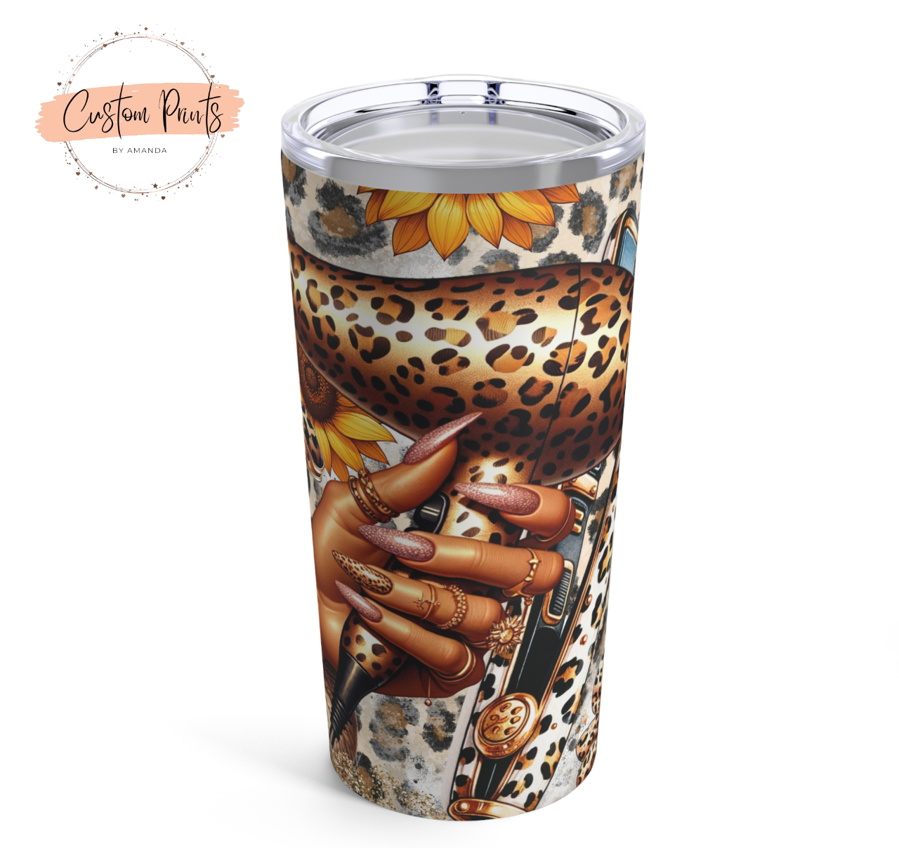 Cheetah Print Hair Stylist Tumbler - Eunices Hair LLC - Medical Wig Solutions
