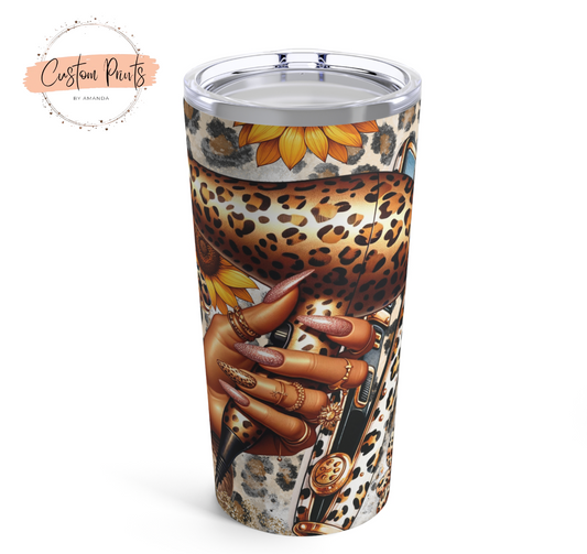 Cheetah Print Hair Stylist Tumbler | Stylish Salon Accessory