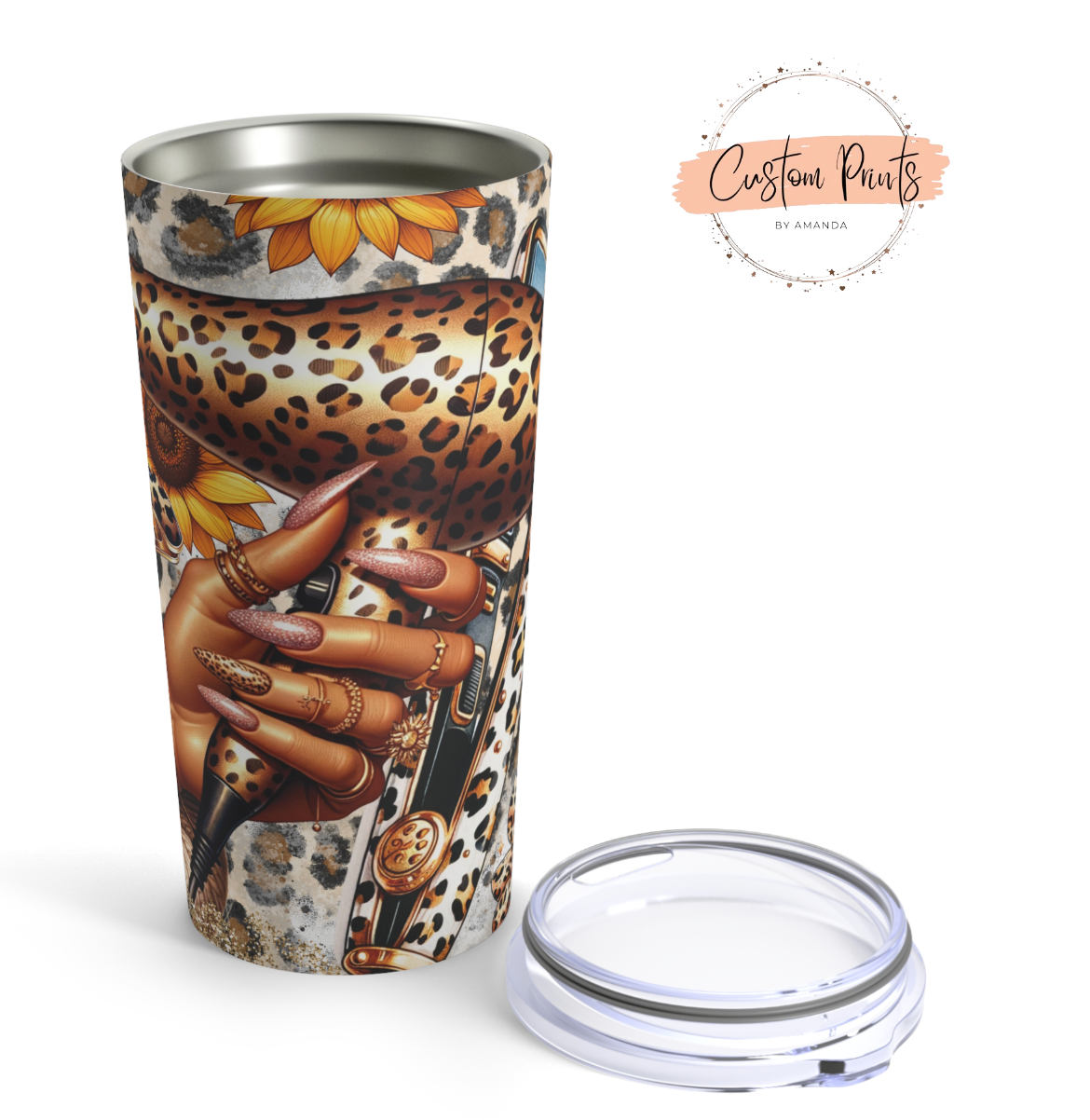 Cheetah Print Hair Stylist Tumbler - Eunices Hair LLC - Medical Wig Solutions