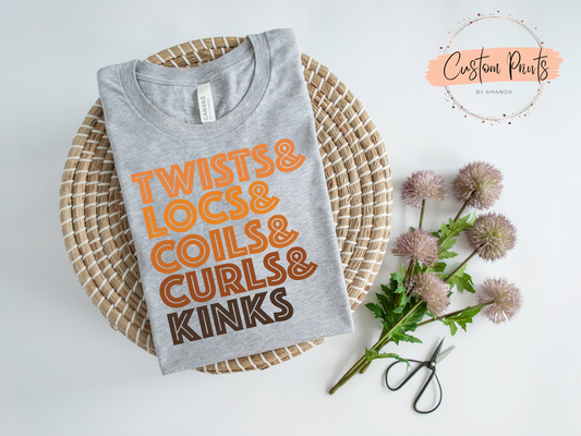 Twists and Locks T-Shirt | Trendy Hairstylist Apparel
