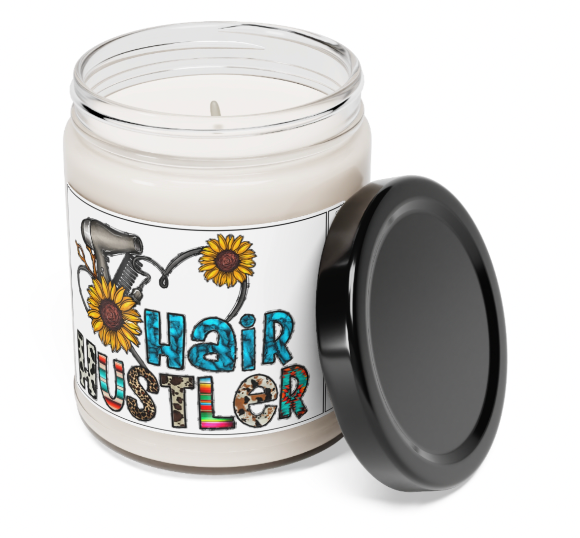 Hair Hustler Candle l Stylist Appreciation Hair Dresser Gift | Cosmetology Gifts, Stylist Appreciation, Cosmetology Graduation Gift - Eunices Hair LLC - Medical Wig Solutions