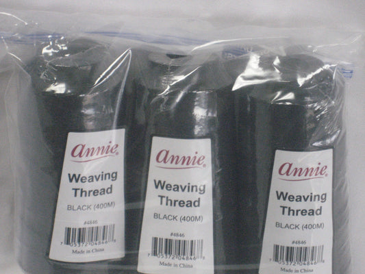 Luwigs Black Weaving Thread 100% Polyester for Making Wig Sewing Hair Weft  Hair Extension 1pc (1pc, Black)